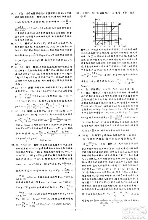 新世纪出版社2021春季亮点给力大试卷物理八年级下册江苏版答案