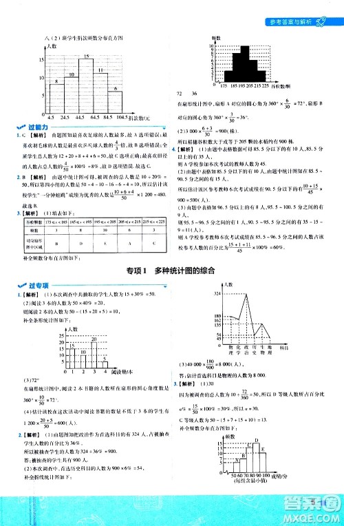 南京师范大学出版社2021版一遍过初中数学八年级下册SK苏科版答案