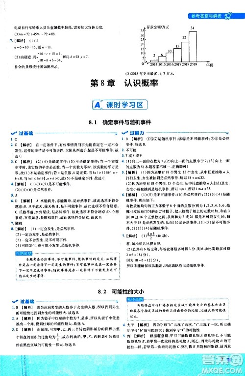 南京师范大学出版社2021版一遍过初中数学八年级下册SK苏科版答案