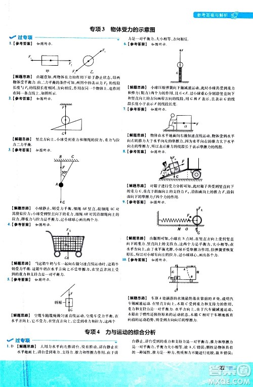 南京师范大学出版社2021版一遍过初中物理八年级下册SK苏科版答案