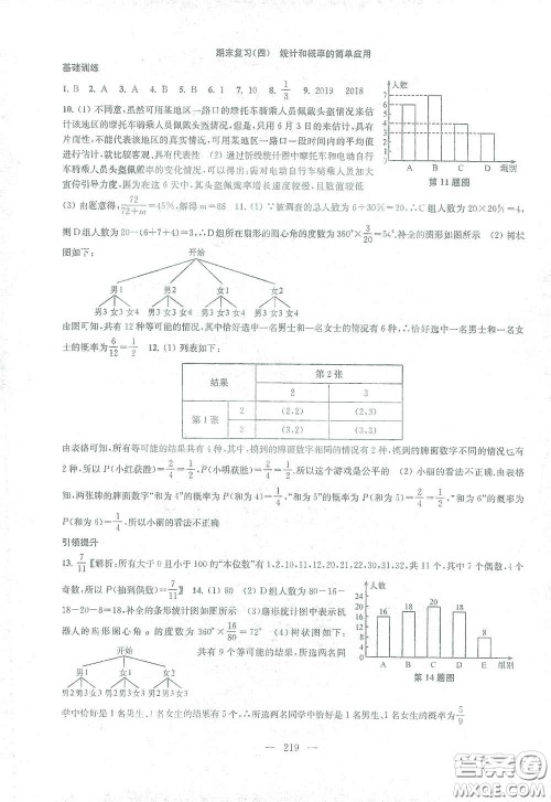 苏州大学出版社2021金钥匙1+1课时作业目标检测九年级数学下册国标江苏版答案