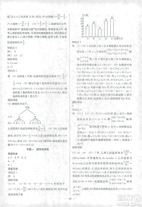 苏州大学出版社2021金钥匙1+1中考总复习数学国标江苏版答案