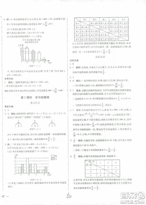 河北少年儿童出版社2021世超金典中考金钥匙中考总复习用书数学河北专用版答案