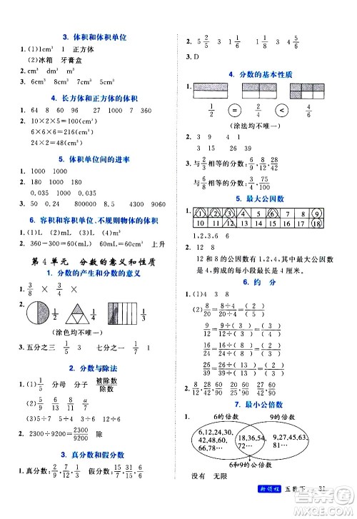 延边大学出版社2021新领程目标导学册数学五年级下册RJ人教版答案 延边大学出版社2021新领程目标导学册数学五年级下册RJ人教版答案