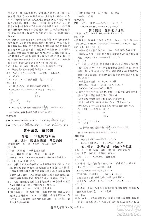 延边大学出版社2021新领程初中化学九年级下册RJ人教版答案