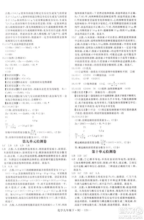 延边大学出版社2021新领程初中化学九年级下册RJ人教版答案