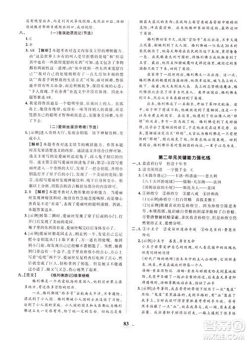 江西人民出版社2021春王朝霞培优100分语文六年级下册RJ人教版答案 江西人民出版社2021春王朝霞培优100分语文六年级下册RJ人教版答案