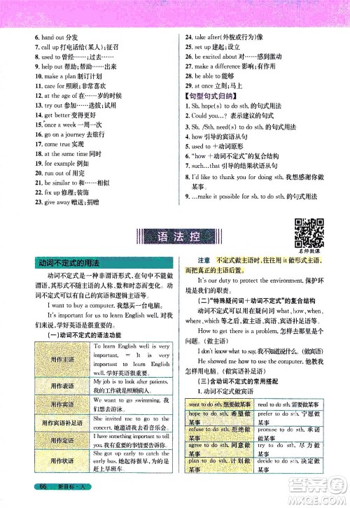 吉林人民出版社2021新教材完全解读英语八年级下新目标人教版答案