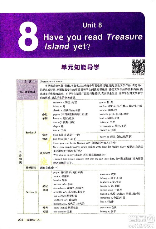 吉林人民出版社2021新教材完全解读英语八年级下新目标人教版答案