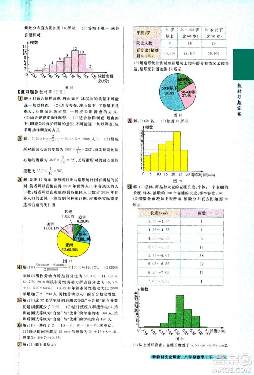吉林人民出版社2021新教材完全解读数学八年级下新课标苏科版答案 吉林人民出版社2021新教材完全解读数学八年级下新课标苏科版答案