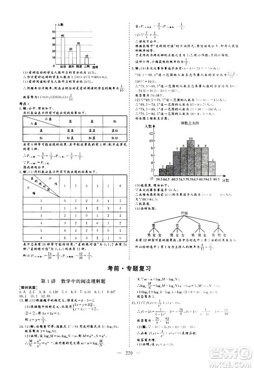 山东美术出版社2021新中考集训中考总复习数学九年级通用版答案