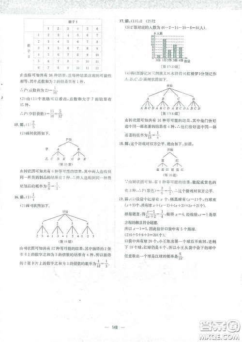 安徽教育出版社2021新编基础训练九年级数学下册通用版S答案 安徽教育出版社2021新编基础训练九年级数学下册通用版S答案