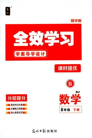 光明日报出版社2021全效学习学案导学设计课时提优数学八年级下册RJ人教版B版答案