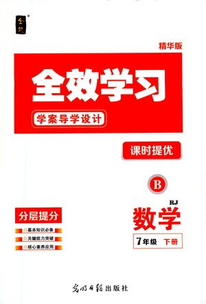 光明日报出版社2021全效学习课时提优数学七年级下册RJ人教版B版答案