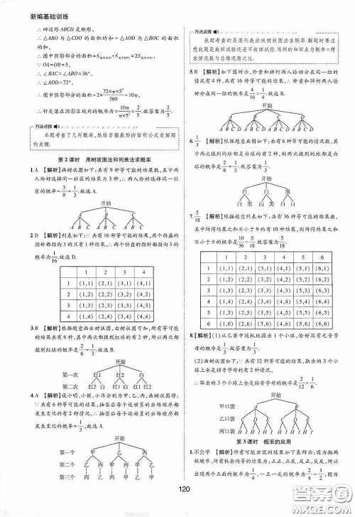 黄山出版社2021新编基础训练九年级数学下册沪科版答案 黄山出版社2021新编基础训练九年级数学下册沪科版答案