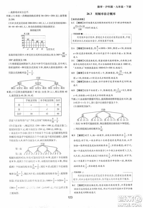 黄山出版社2021新编基础训练九年级数学下册沪科版答案 黄山出版社2021新编基础训练九年级数学下册沪科版答案