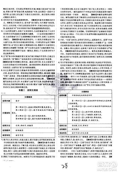 黑龙江美术出版社2021魔力一卷通语文八年级下册RJ人教版答案