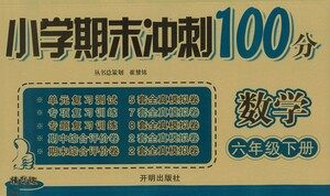 开明出版社2021小学期末冲刺100分数学六年级下册人教版答案