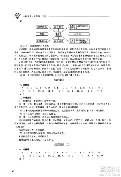 山西教育出版社2021新课程问题解决导学方案中国历史七年级下册人教版答案 山西教育出版社2021新课程问题解决导学方案中国历史七年级下册人教版答案