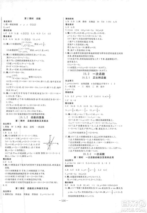 团结出版社2021中华题王数学八年级下册RJ人教版答案