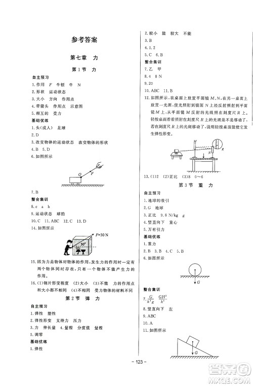 团结出版社2021中华题王物理八年级下册RJ人教版答案 团结出版社2021中华题王物理八年级下册RJ人教版答案