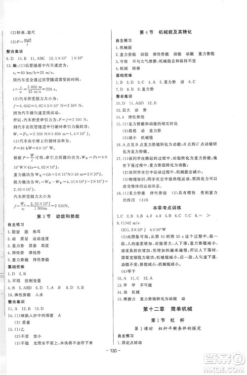 团结出版社2021中华题王物理八年级下册RJ人教版答案 团结出版社2021中华题王物理八年级下册RJ人教版答案