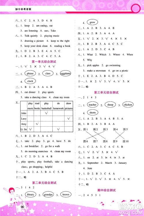 广西师范大学出版社2021新课程学习辅导英语五年级下册人教版答案