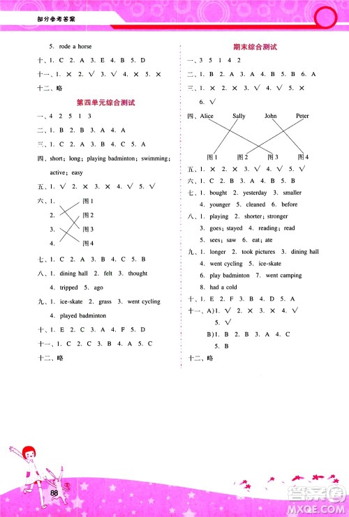 广西师范大学出版社2021新课程学习辅导英语六年级下册人教版答案