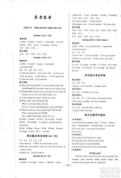 团结出版社2021中华题王英语九年级下册RJ人教版答案 团结出版社2021中华题王英语九年级下册RJ人教版答案