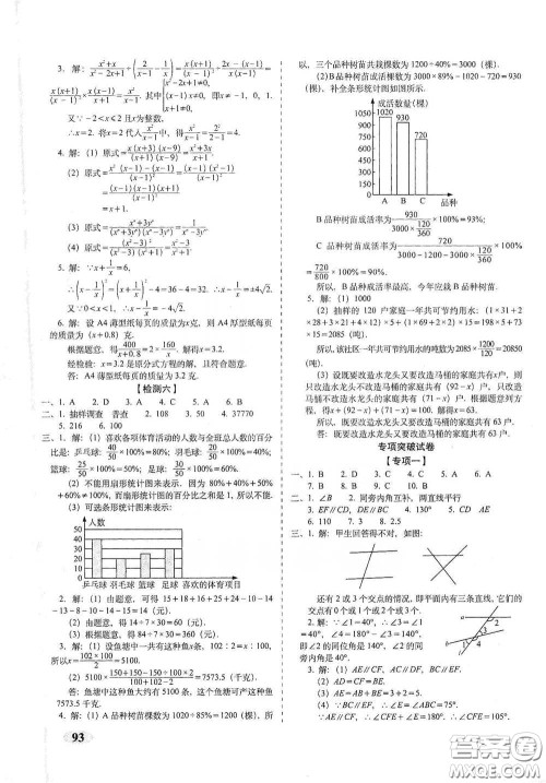 长春出版社2021聚能闯关100分期末复习冲刺卷七年级数学下册浙教版答案 长春出版社2021聚能闯关100分期末复习冲刺卷七年级数学下册浙教版答案