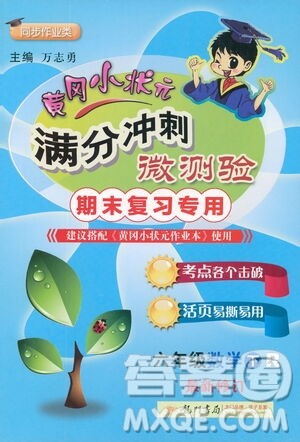 龙门书局2021黄冈小状元满分冲刺微测验期末复习专用六年级数学下册人教版答案