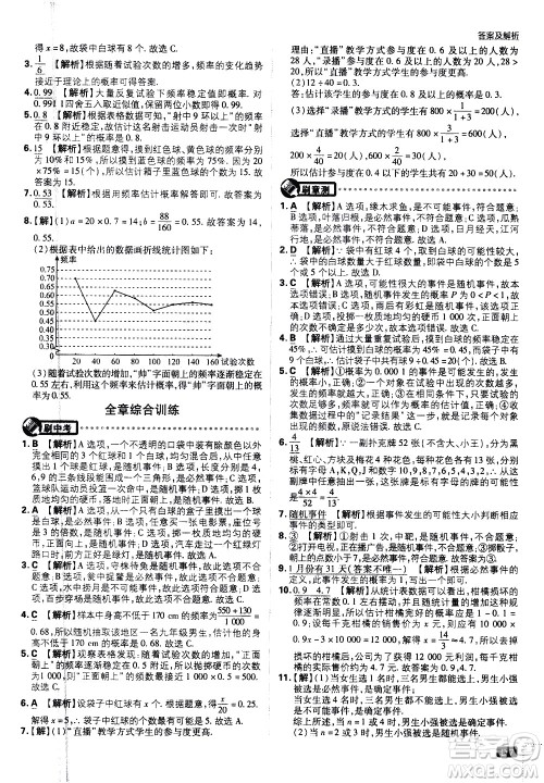 开明出版社2021版初中必刷题数学八年级下册课标版江苏版答案