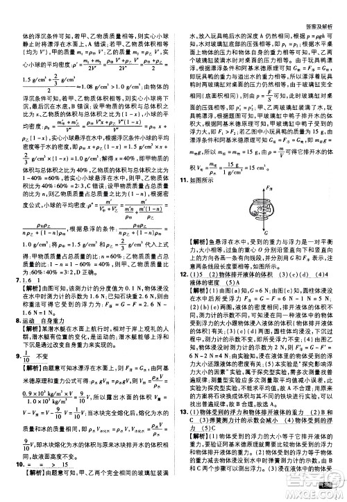 开明出版社2021版初中必刷题物理八年级下册课标版沪科版答案