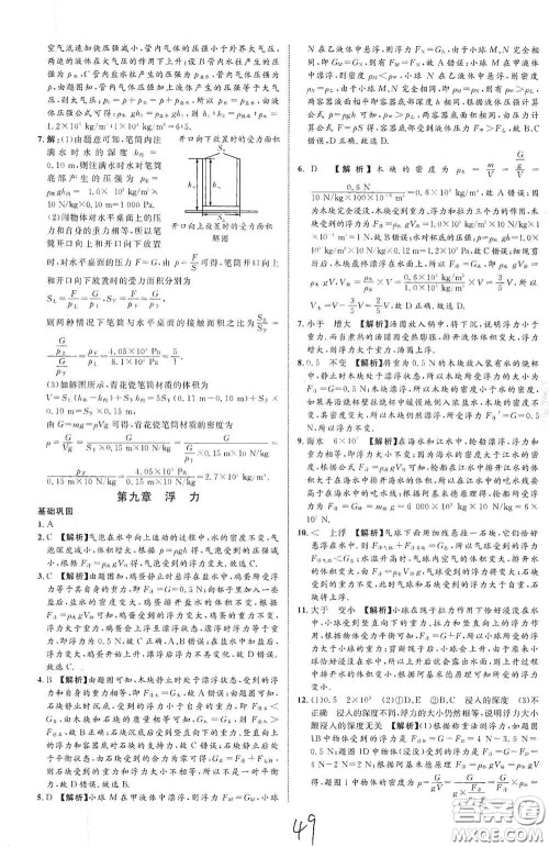 2021年云南中考新突破课后作业2021升级版物理答案