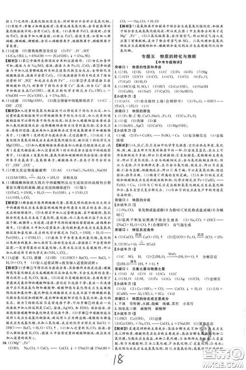 世界图书出版社公司2021江西中考新突破2021升级版化学答案
