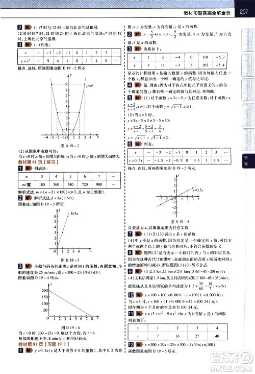 南京师范大学出版社2021教材帮初中数学八年级下册RJ人教版答案