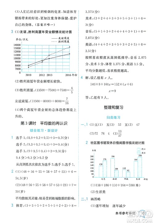 现代教育出版社2021教材解读数学五年级下册BS北师大版答案