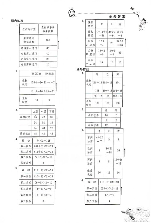 河海大学出版社2021小学数学兴趣班四年级参考答案