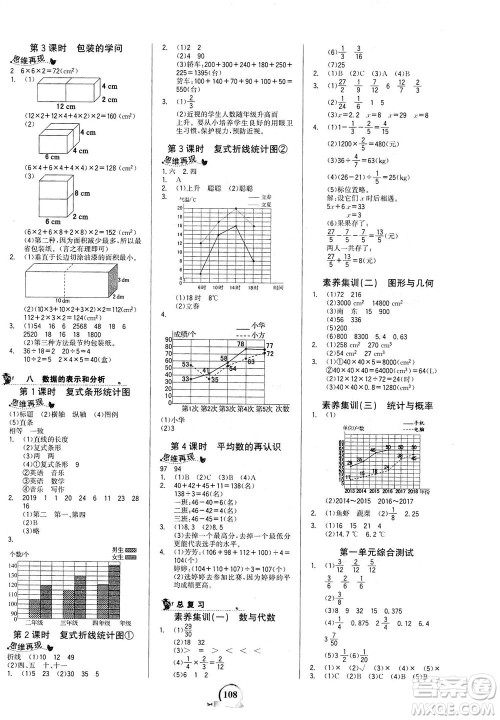 延边大学出版社2021世纪金榜金榜小博士数学五年级下册BS北师大版答案