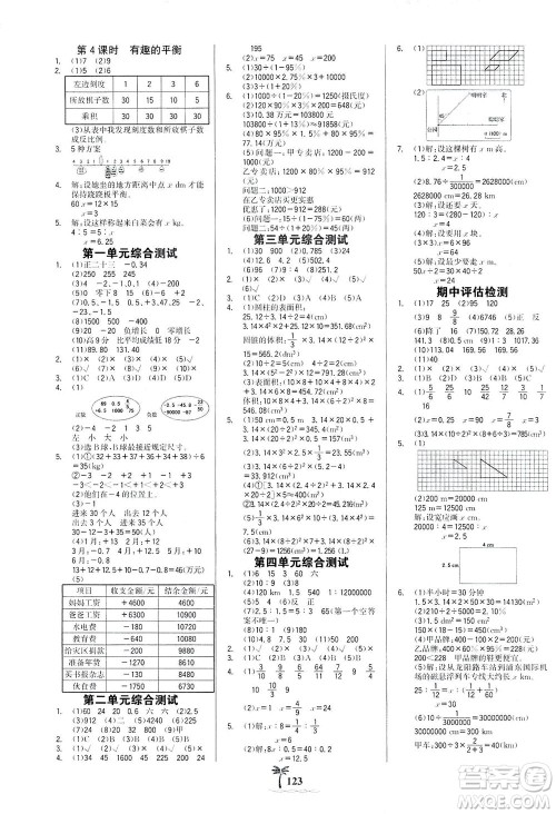 延边大学出版社2021世纪金榜金榜小博士数学六年级下册RJ人教版答案