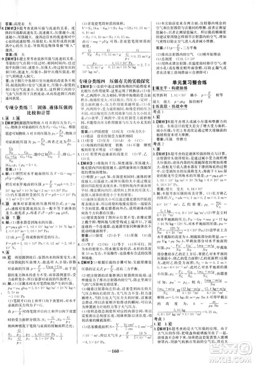 安徽师范大学出版社2021世纪金榜百练百胜物理八年级下册人教版答案