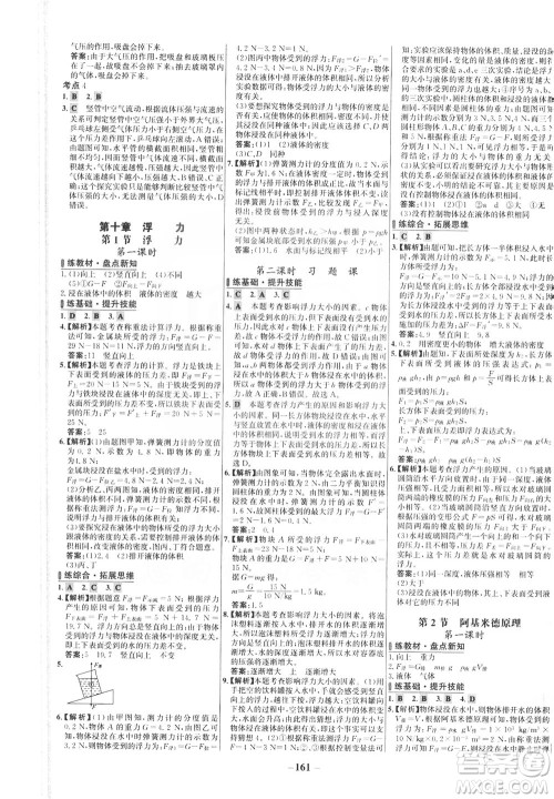 安徽师范大学出版社2021世纪金榜百练百胜物理八年级下册人教版答案 安徽师范大学出版社2021世纪金榜百练百胜物理八年级下册人教版答案