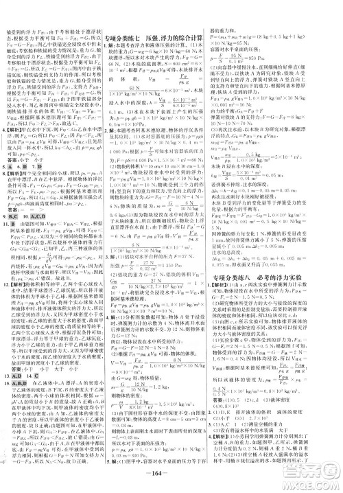 安徽师范大学出版社2021世纪金榜百练百胜物理八年级下册人教版答案