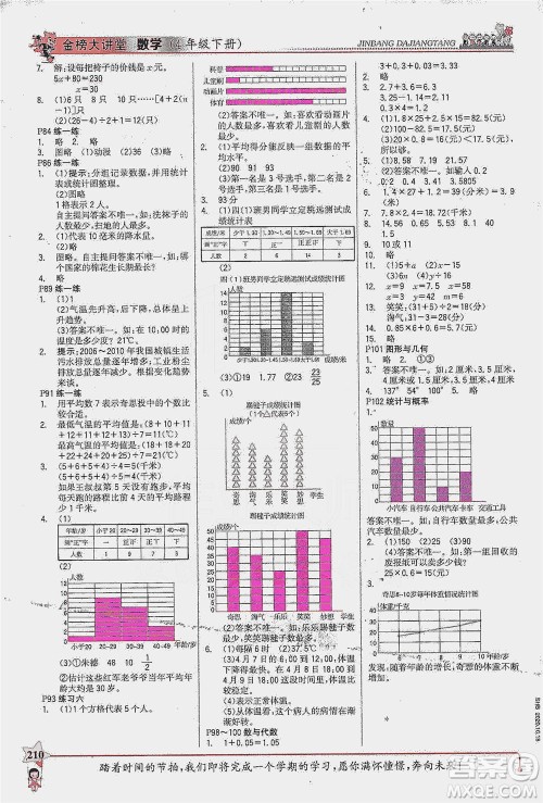 延边大学出版社2021世纪金榜金榜大讲堂数学四年级下册BS北师大版答案 延边大学出版社2021世纪金榜金榜大讲堂数学四年级下册BS北师大版答案