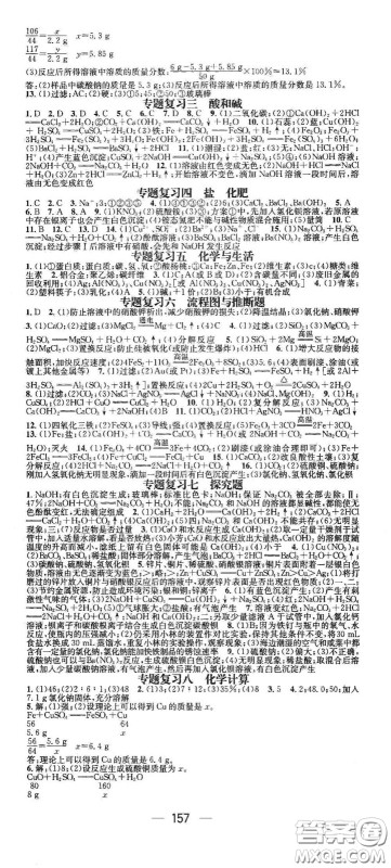 江西教育出版社2021名师测控九年级化学下册人教版江西专版答案