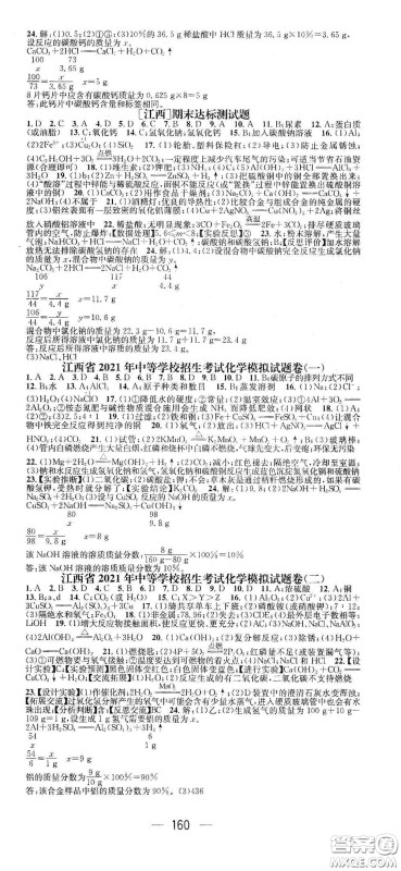 江西教育出版社2021名师测控九年级化学下册人教版江西专版答案