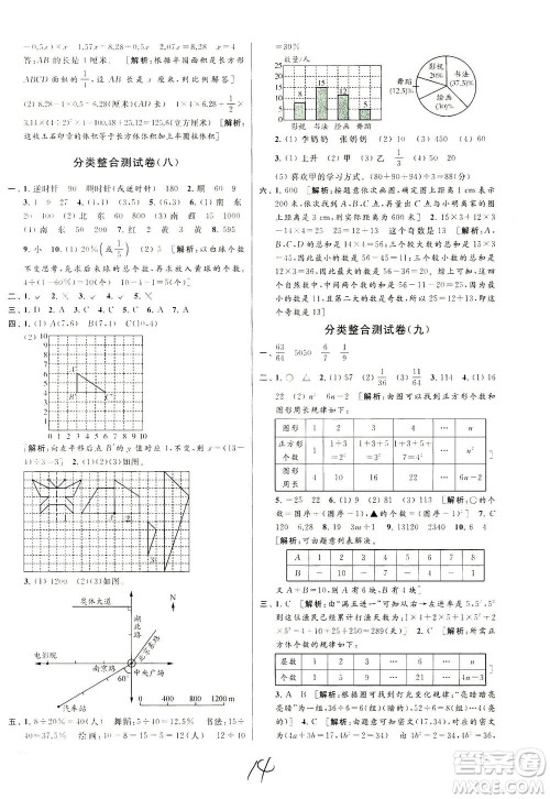 新世纪出版社2021同步跟踪全程检测及各地期末试卷精选数学六年级下册苏教版答案