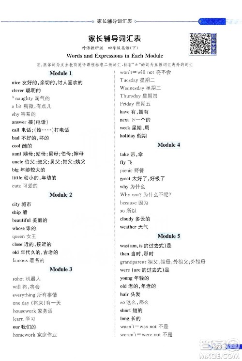 陕西人民教育出版社2021小学教材全解四年级下册英语三年级起点外语教研版参考答案 陕西人民教育出版社2021小学教材全解四年级下册英语三年级起点外语教研版参考答案