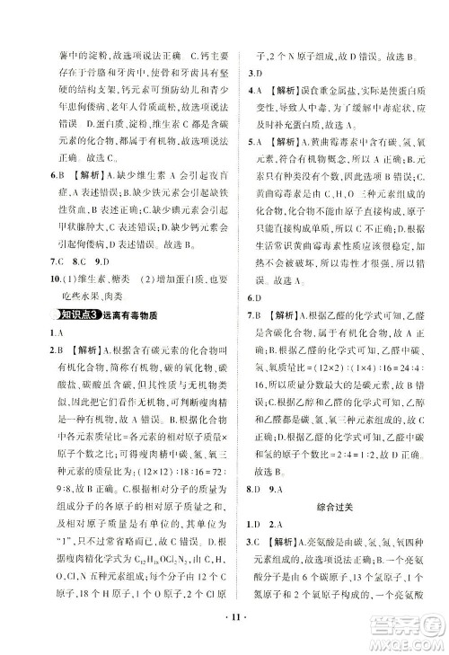 山东画报出版社2021一课三练单元测试化学九年级下册人教版答案 山东画报出版社2021一课三练单元测试化学九年级下册人教版答案