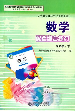 北京师范大学出版社2021年数学配套综合练习九年级下册北师大版答案 北京师范大学出版社2021年数学配套综合练习九年级下册北师大版答案